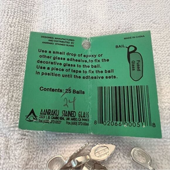 Stained Glass Bails - Silver - Picture 2 of 4